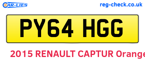 PY64HGG are the vehicle registration plates.