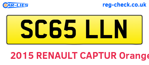 SC65LLN are the vehicle registration plates.