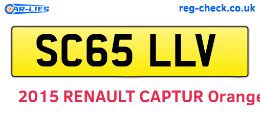 SC65LLV are the vehicle registration plates.