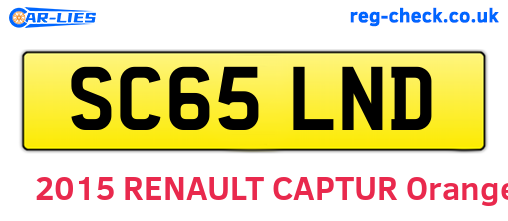 SC65LND are the vehicle registration plates.