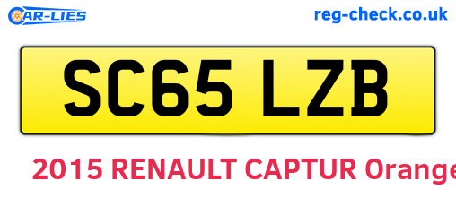 SC65LZB are the vehicle registration plates.