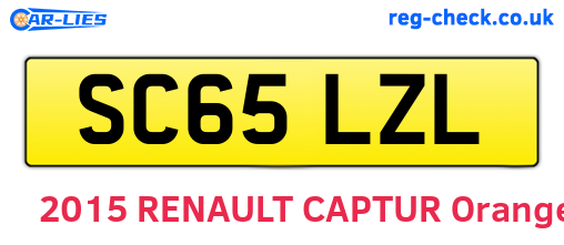 SC65LZL are the vehicle registration plates.