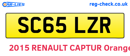 SC65LZR are the vehicle registration plates.
