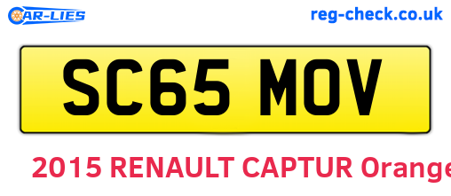 SC65MOV are the vehicle registration plates.