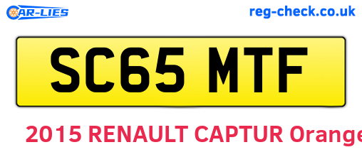 SC65MTF are the vehicle registration plates.