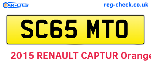 SC65MTO are the vehicle registration plates.