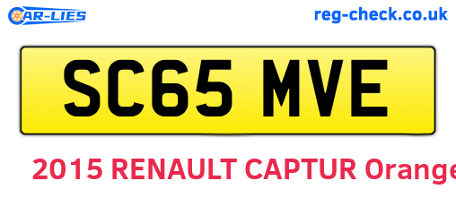 SC65MVE are the vehicle registration plates.