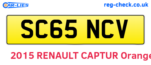 SC65NCV are the vehicle registration plates.