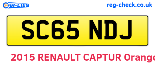 SC65NDJ are the vehicle registration plates.