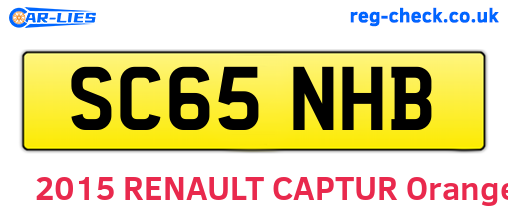 SC65NHB are the vehicle registration plates.