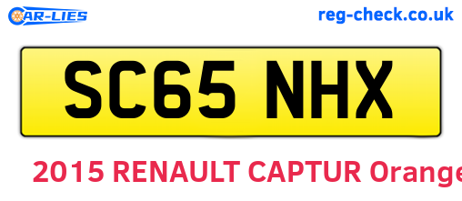 SC65NHX are the vehicle registration plates.