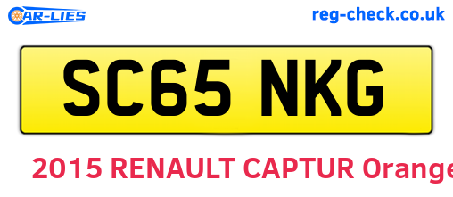 SC65NKG are the vehicle registration plates.