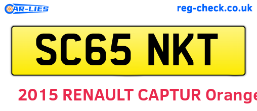 SC65NKT are the vehicle registration plates.