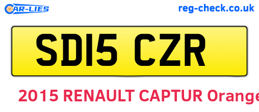 SD15CZR are the vehicle registration plates.