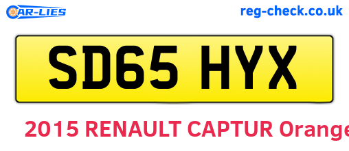 SD65HYX are the vehicle registration plates.