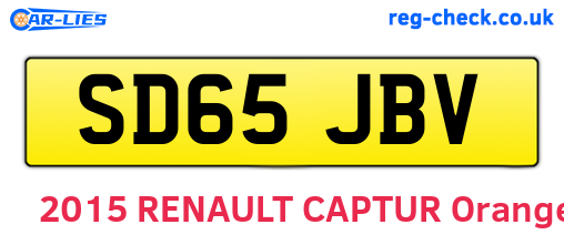 SD65JBV are the vehicle registration plates.