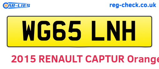 WG65LNH are the vehicle registration plates.