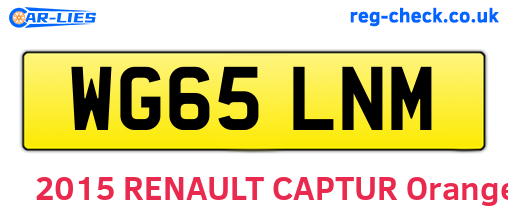 WG65LNM are the vehicle registration plates.