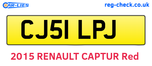 CJ51LPJ are the vehicle registration plates.