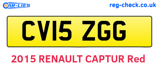 CV15ZGG are the vehicle registration plates.