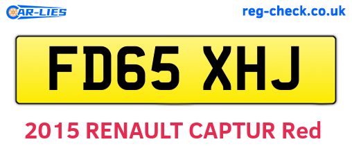 FD65XHJ are the vehicle registration plates.