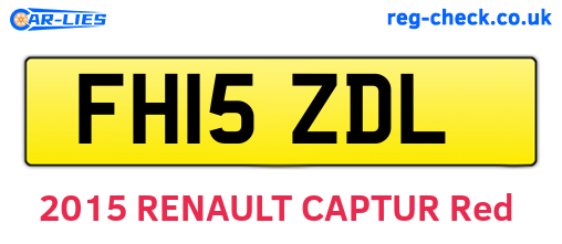 FH15ZDL are the vehicle registration plates.