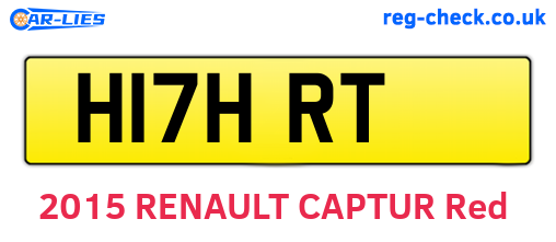 H17HRT are the vehicle registration plates.