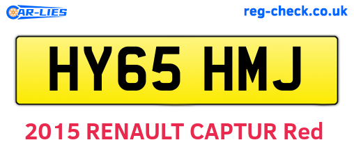 HY65HMJ are the vehicle registration plates.