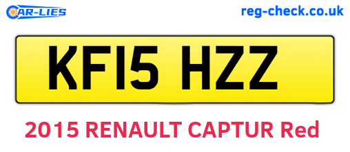 KF15HZZ are the vehicle registration plates.