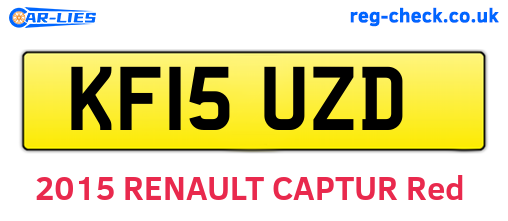 KF15UZD are the vehicle registration plates.
