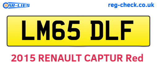 LM65DLF are the vehicle registration plates.