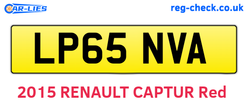 LP65NVA are the vehicle registration plates.