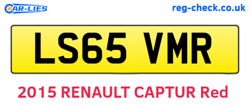 LS65VMR are the vehicle registration plates.