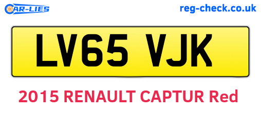 LV65VJK are the vehicle registration plates.