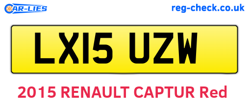 LX15UZW are the vehicle registration plates.