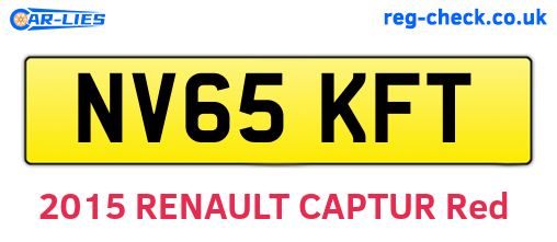 NV65KFT are the vehicle registration plates.