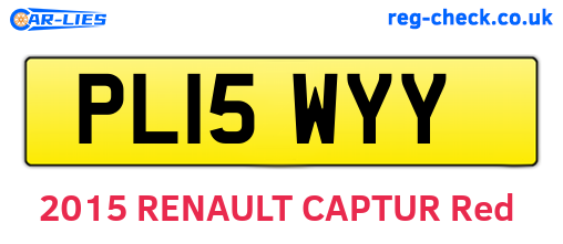 PL15WYY are the vehicle registration plates.