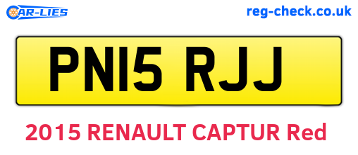 PN15RJJ are the vehicle registration plates.