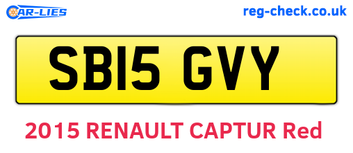 SB15GVY are the vehicle registration plates.