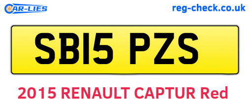 SB15PZS are the vehicle registration plates.