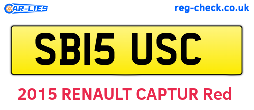 SB15USC are the vehicle registration plates.