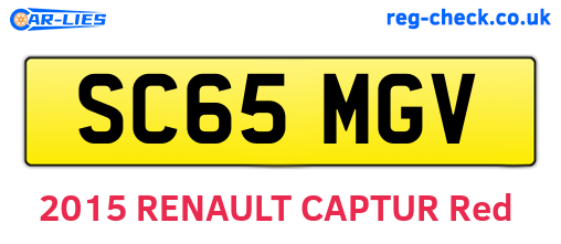 SC65MGV are the vehicle registration plates.