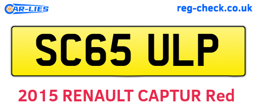 SC65ULP are the vehicle registration plates.
