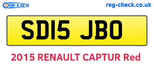 SD15JBO are the vehicle registration plates.