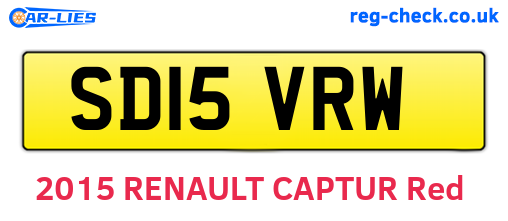 SD15VRW are the vehicle registration plates.