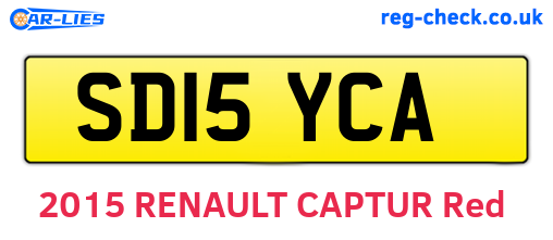 SD15YCA are the vehicle registration plates.
