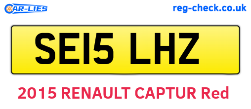SE15LHZ are the vehicle registration plates.