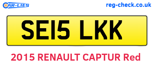 SE15LKK are the vehicle registration plates.