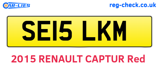 SE15LKM are the vehicle registration plates.