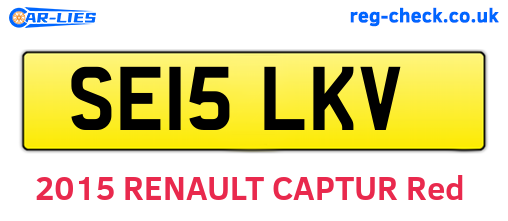 SE15LKV are the vehicle registration plates.